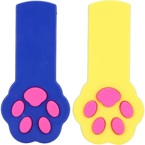 2pcs Jouet interactif,forme patte,lumière rouge,matériau plastique,bouton silicone,pour chat (1/5)