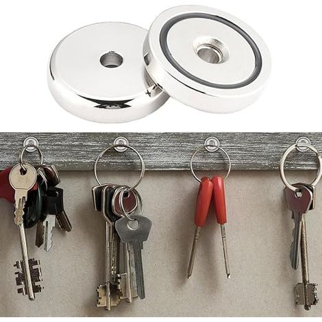 Neodymium Magnets, Countersunk Pot Magnet, Neodymium Magnet, Suitable for Wooden Tables, Plastic Doors and Panels, Diameter 20 mm (1/4)