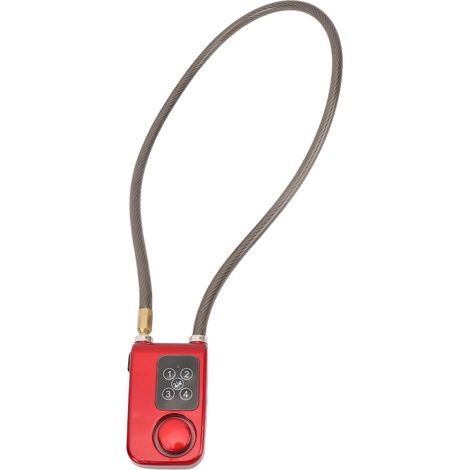 Alarme de Verrouillage de Vélo avec Télécommande, Mot de Passe de Moto électrique, Verrouillage à Chaîne en Acier avec Indicateur LED, étanche IP44, pour Vélos, Portes (1/5)