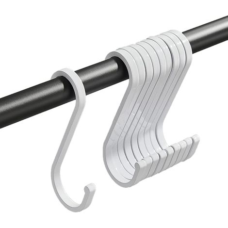 S Hooks - Aluminium Aéronautique - Pour Cuisinière Suspendue Casseroles Poêles Plantes Serviettes Vêtements - Lot De 10 (1/5)