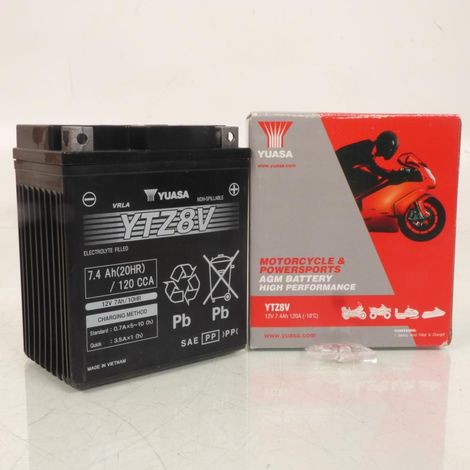 Batterie Yuasa pour Moto Honda 125 Varadero 2001 à 2013 YTZ8-V /