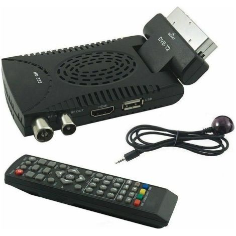 Mini de'codeur DVB-T2 re'cepteur nume'rique terrestre mini enregistreur tv pe'ritel