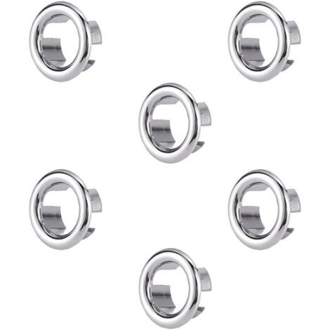 Sink overflow rings, 6 pieces, overflow cover, sink overflow rings, for bathroom, kitchen, sink