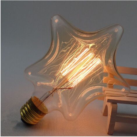 Vintage Sternform Kronleuchter im Freien E27 Schraubbirne Warmweiß für Schlafzimmer Weihnachten