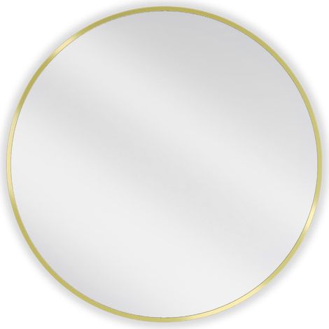 Mexen Loft specchio da bagno rotondo 75 cm, cornice dorata - 9850-075-075-000-50 (1/5)