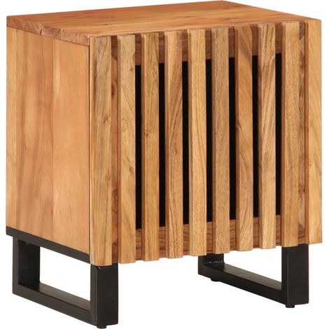 Maison Exclusive - Comodini 2pz 40x34x46 cm in Legno Massello di Acacia (1/5)