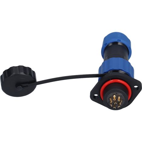 Connecteur étanche à bride SP16 pour l'aviation, IP68, joints bout à bout mâle et femelle, 8 conducteurs (250 V 5 A) (1/5)