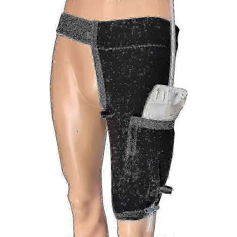 Support de poche à urine pour cathéter, housse de poche à urine avec ceinture, manchon pour poche à urine de Foley pour incontinence, lavable et durable-M-BLACK (1/2)