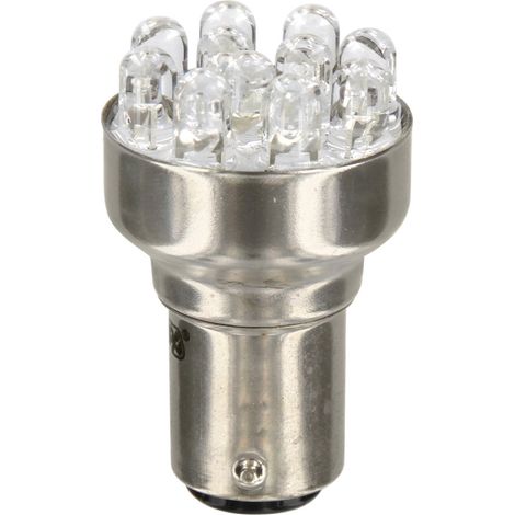 12V Lampada Multi-Led 11 Led - (P21/5W) - BAY15d - 1 pz  - Scatola - Rosso (1/4)