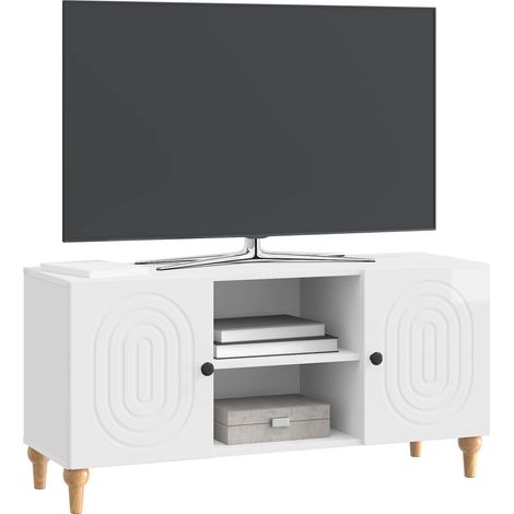 Maison Exclusive - TV-Schränk Hochglanz Weiß 102 x 34,5 x 50 cm H