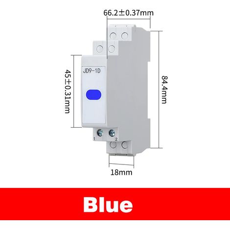 (Bleu AC/DC 220 V) Boîtier de distribution sur rail DIN, voyant d'alimentation, voyant LED, 220 V/24 V, format fin, monop. Voyants d'avertissement rouge et vert. Affichage (1/5)