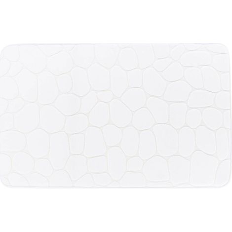 Tappetino memory in microfibra pebble 50x80cm - bianco - Tendance