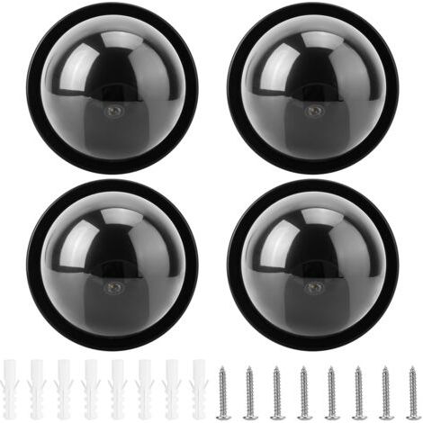 DEESSE SHOP-4pcs caméra de simulation de dme CCTV factice fausse caméra de sécurité avec lumière LED clignotante (noir) (1/5)