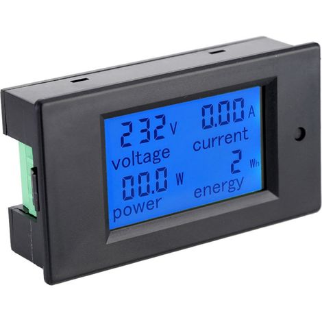 PZ-021 20A Digitales AC-LCD-Spannungs-, Strom-, Leistungs- und Energiemessgerät, Amperemeter, Voltmeter (1/5)