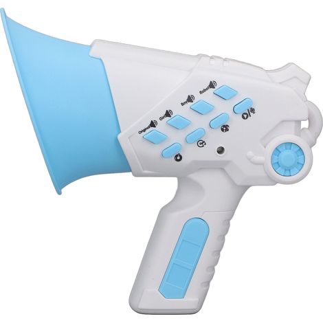 Mini mégaphone jouet pour enfants, changeur de voix amusant, plastique bleu ciel, jouet de déguisement et accessoire de fête. (1/5)