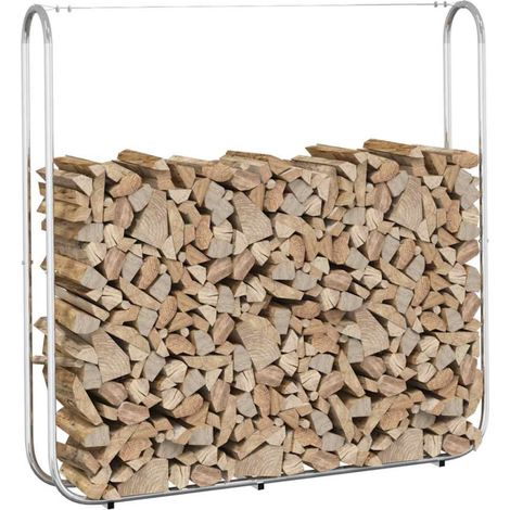 Rastrelliera per Legna 150x25x150 cm in Acciaio Zincato vidaXL (1/5)