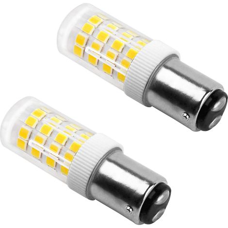 5W LED Ampoule Machine à Coudre B15d, 220-240V, 500LM Blanc Froid 6000K, 40W Lampe Incandescence Équivalent, Non-Dimmable, Ampoule à Baïonnette B15 pour Hotte Aspirante, Machine à Coudre, 2 pièces (1/5)
