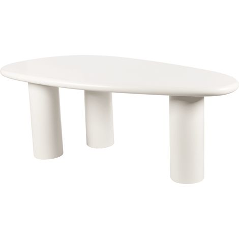 Deco In Paris – Table à manger asymétrique blanche 200cm pour 8 personnes – Piètement sculptural moderne – Design contemporain (1/3)