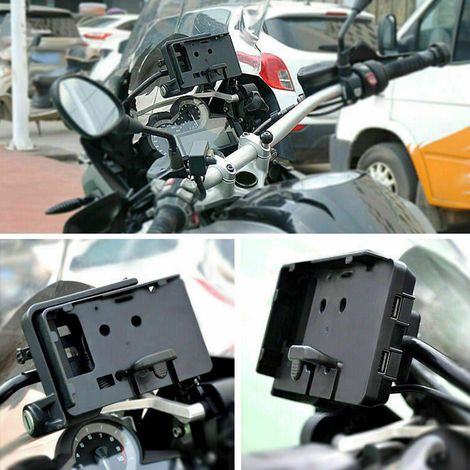 Support de navigation pour téléphone portable avec chargeur filaire pour moto BMW R1200GS