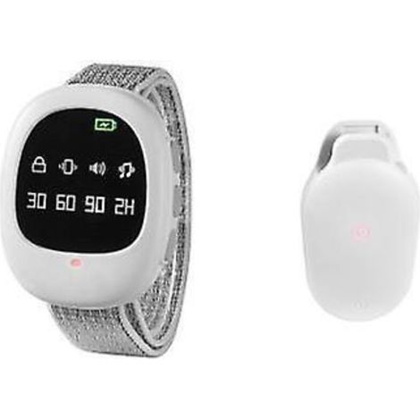 Wireless bedwetting alarm system with magnetic sensor and remote control. Truly long-range wireless with magnetic sensor and remote control. More convenient and feature-rich. (1/4)
