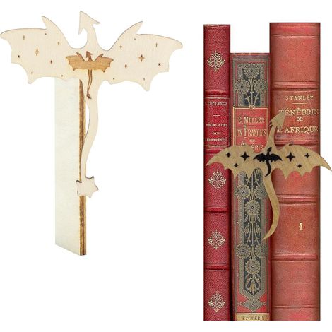 Porte-Livre Dragon en Bois – Décoration Fantastique pour Bibliothèque, Bureau et Salon pour Les Fans de Fantasy et de Dragons (1/5)