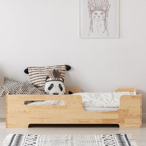 Cama 90x200 con somier Lilian Madera (1/4)