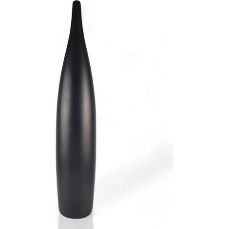 Hohe, schwarze Sevilla-Keramik-Bodenvase – 70 cm, matt (1/5)