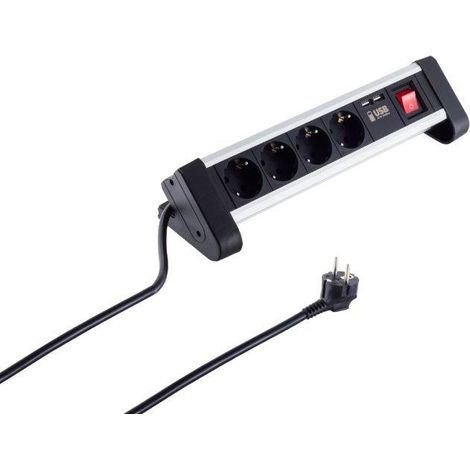 S-CONN 60317 MULTIPRISE INTÉRIEUR 1,5 M 4 SORTIE(S) CA NOIR, BLANC - MULTIPRISES (INTÉRIEUR, 1,5 M, 4 SORTIE(S) CA, NOIR, BLANC,