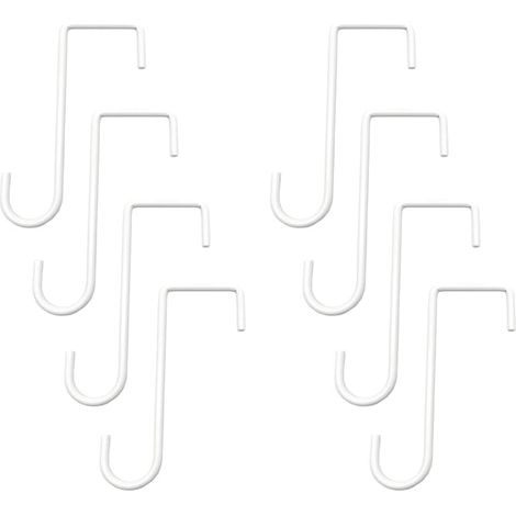 Ganchos resistentes para vallas, ideales para colgar plantas, comederos para pájaros, faroles y otros objetos. 8 unidades. Color blanco. (1/5)
