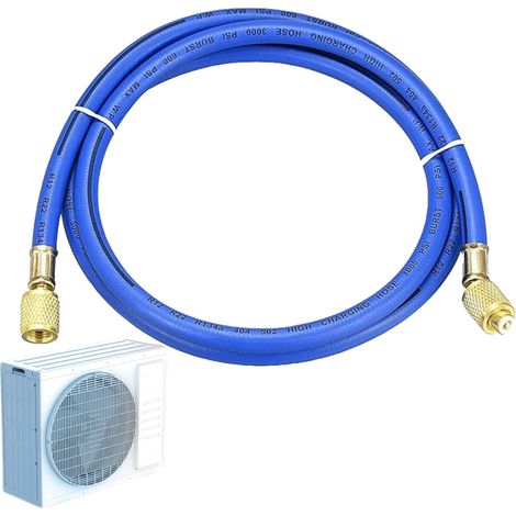 Manguera de carga de refrigerante  Manguera de carga R134a con manómetro de 150 cm para sistema de aire acondicionado  Tricolor para colector y sistema de refrigerante