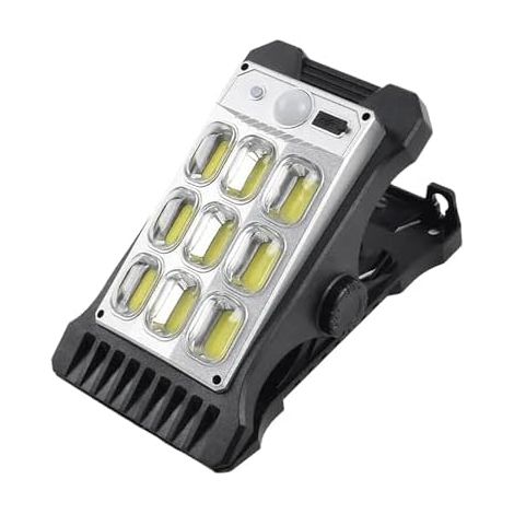 Lampe à pince solaire, système d'éclairage de sécurité à détecteur de mouvement, ensemble de fixation LED solaire, trois modes d'éclairage réglables, conception d'éclairage extérieur résistante aux in (1/5)
