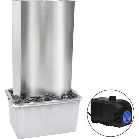 Maison Exclusive - Fontana da Giardino Argento 60,2x37x122,1 cm in Acciaio Inox (1/5)