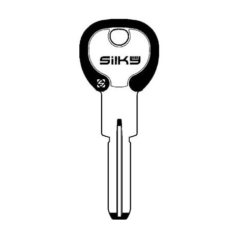 CHIAVE PUNZONATA AGB AGB5DZ SILKY SILCA - OTTONE NICHELATO- 5 pezzi
