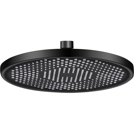 Regenduschkopf 26cm Schwarz mit Anti-Kalk-Düsen und Wassersparfunktion (1/5)