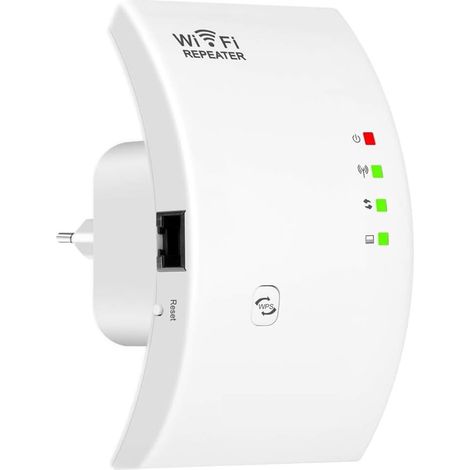 WLAN-Repeater, WLAN-Signalverstärker, Access Point mit Ethernet-Anschluss, einfache Einrichtung, Weiß (1/5)