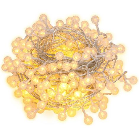 vidaXL Filo di Luci Sferiche 20m 200 LED Bianco Caldo 8 Funzioni (1/5)