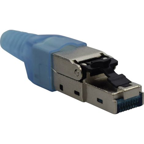 Connettore RJ45 STP cat.6A 10G POE+, senza attrezzi per cavi "spessi" 22-24 AWG alantec (1/5)