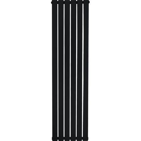 Radiateur Plat à 1 Colonne 1600 x 420 mm en Acier Carbone Noir Chauffage Centrale Moderne Verticale Monté Sur Mur Cuisine Salle de Bain [Brosse de Nettoyage & Supports INCLUSES] (1/5)