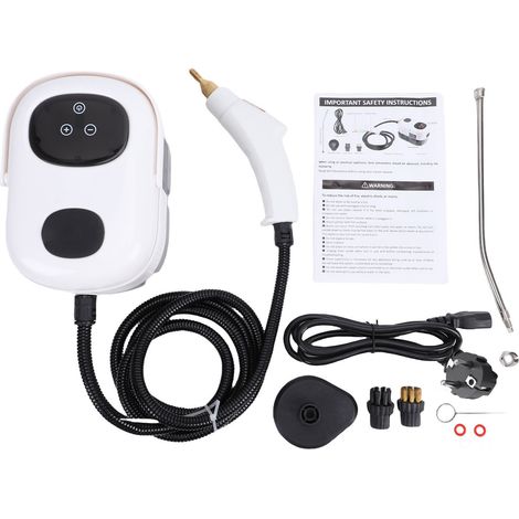 Nettoyeur vapeur portable sous pression 2500 W, 1000 ml, écran tactile, haute pression et haute température, idéal pour le nettoyage de la cuisine, blanc, prise UE 220 V (1/5)