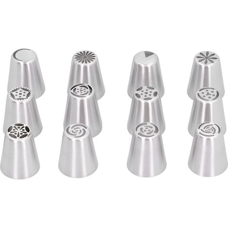 Kit de 14 douilles à pâtisserie pour la décoration de gâteaux
