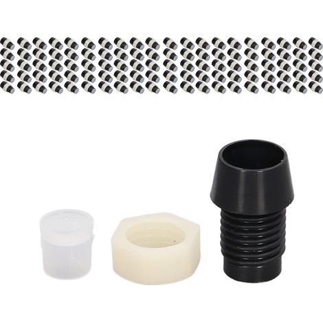 Lot 100 Supports LED 5mm, Clips Montage Panneau en Plastique Noir, Fixations pour Diodes Électroluminescentes, Kit Accessoires (1/5)