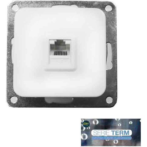 Prise RJ11 téléphone affleurant, « Term Series » Sac blister EDM 65307 (1/3)