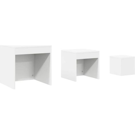 Maison Exclusive - Mesas apilables 3 piezas madera contrachapada