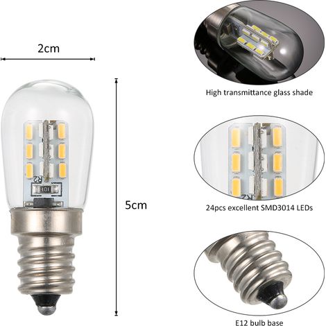 AC220V LED Mini réfrigérateur lumière réfrigérateur lampe E12 ampoule Base douille support SMD3014 (1/5)
