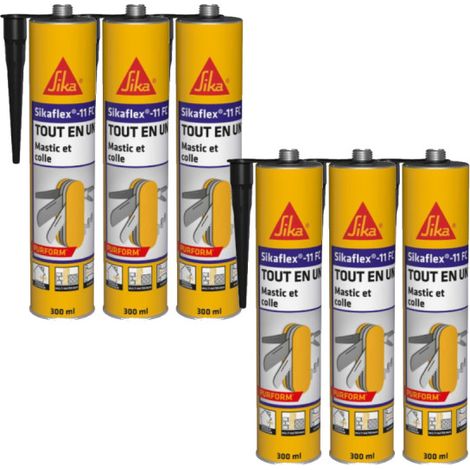 6er-Set SIKA Sikaflex 11 FC Purform Mehrzweck-Klebedichtmasse - Schwarz - 300ml (1/5)