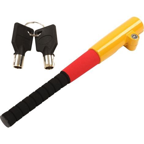 Serrure de volant de voiture antivol Construction solide poignée souple Portable universel pour véhicule.