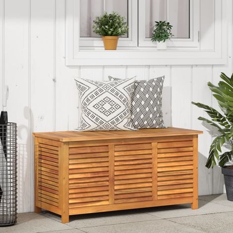 Boîte de rangement de jardin persiennes 113x50x56cm bois acacia vidaXL
