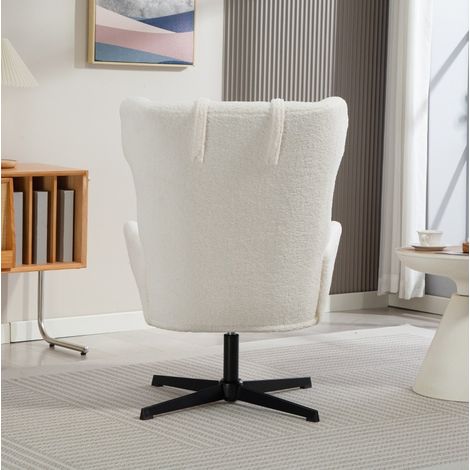 Sillón giratorio con fleece y estructura metálica OKMYHOME (1/3)