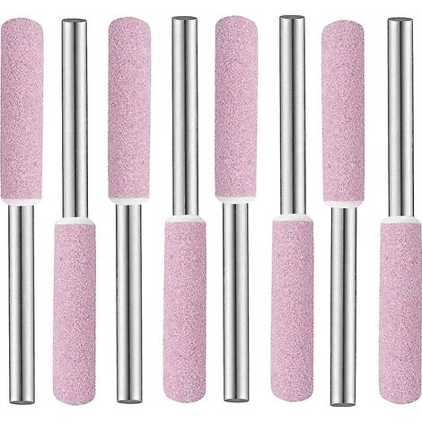 Ensemble de 8 meules et tiges abrasives pour affûteuses de tronçonneuses (1/4)