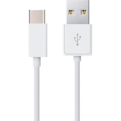 Câble de Chargeur USB Type-c Blanc 1 M, Transfert de Données Rapide, Portable en Plastique et Métal, Compatible Téléphones Mobiles (1/5)